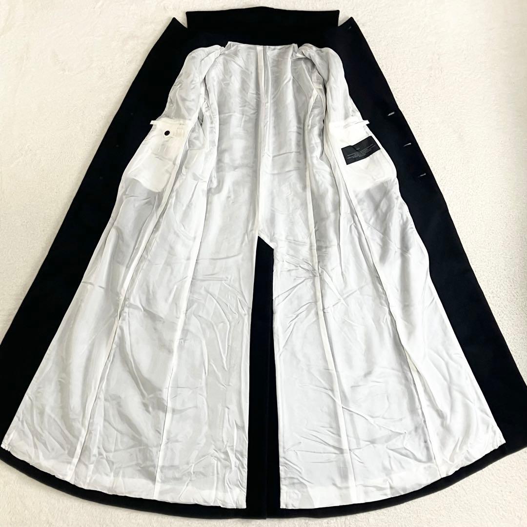 bajra バジュラ　アンゴラ　ウール　チェスターコート　ブラック　3