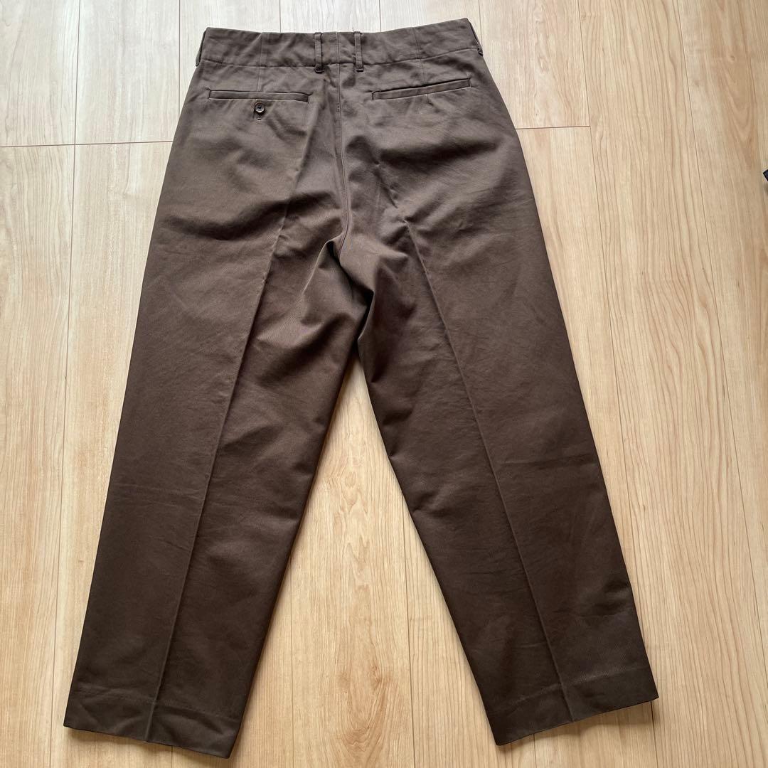 パンツ AURALEE WASHED FINX CHINO TAPERED PANTS
