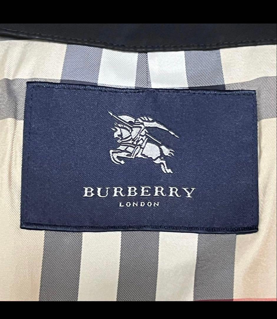 【✨大きいサイズ✨】バーバリーロンドン　ステンカラーコート　ベルテッド　黒　LL