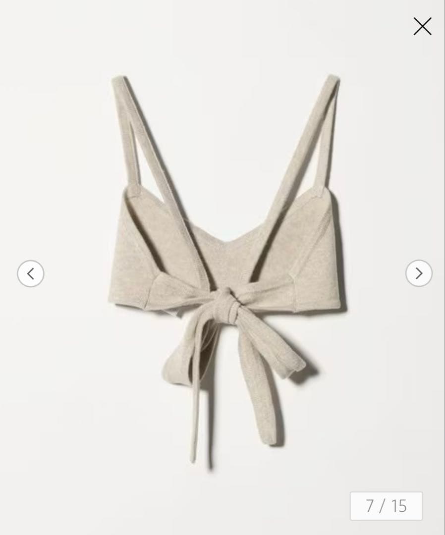 roku 6 ウールカシミヤ ブラニット ビスチェ