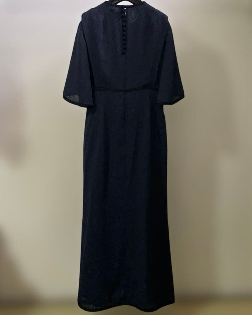 ネイビー チューリップ　ワンピース