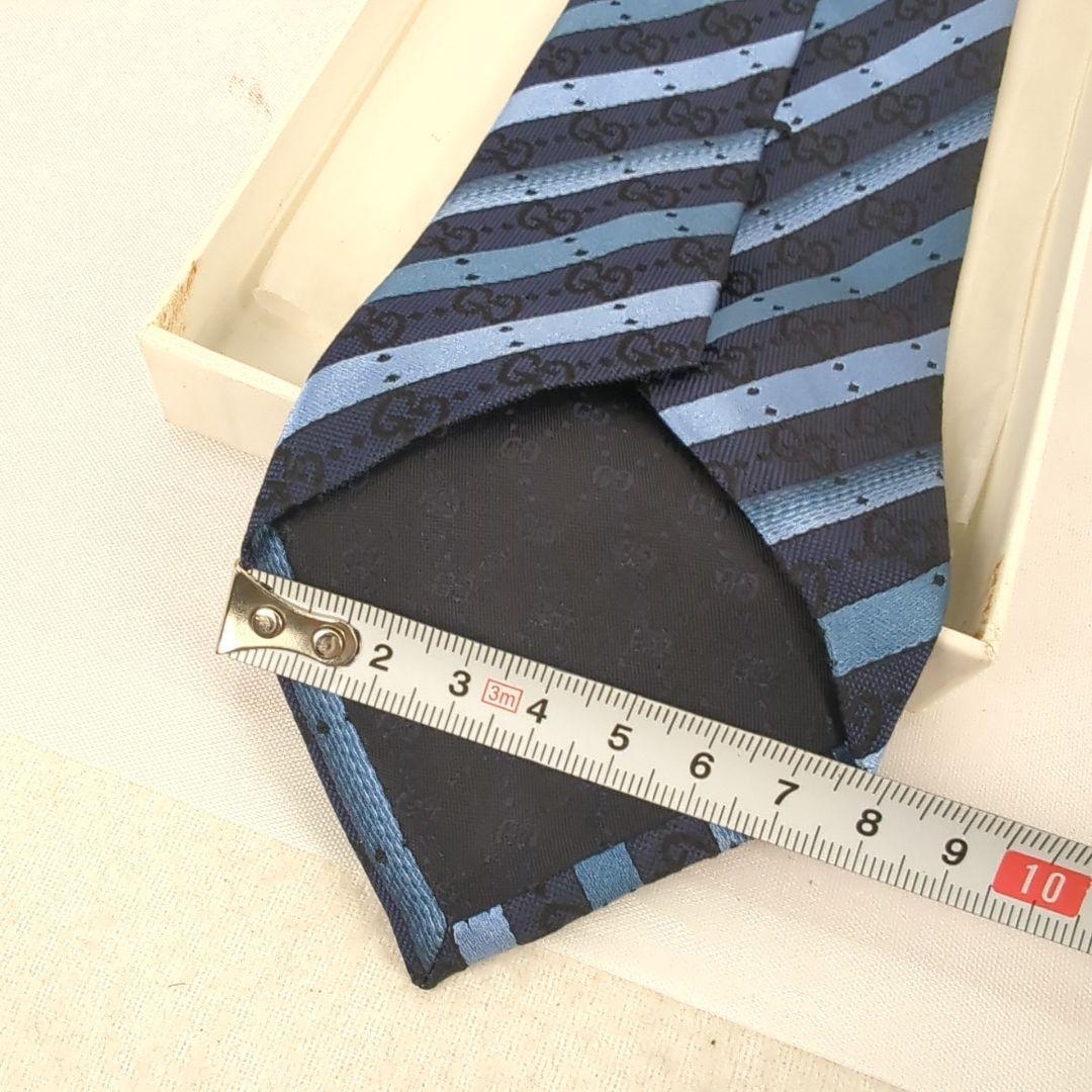【新品 未使用級】GUCCI グッチ ストライプ GG柄 ネクタイ