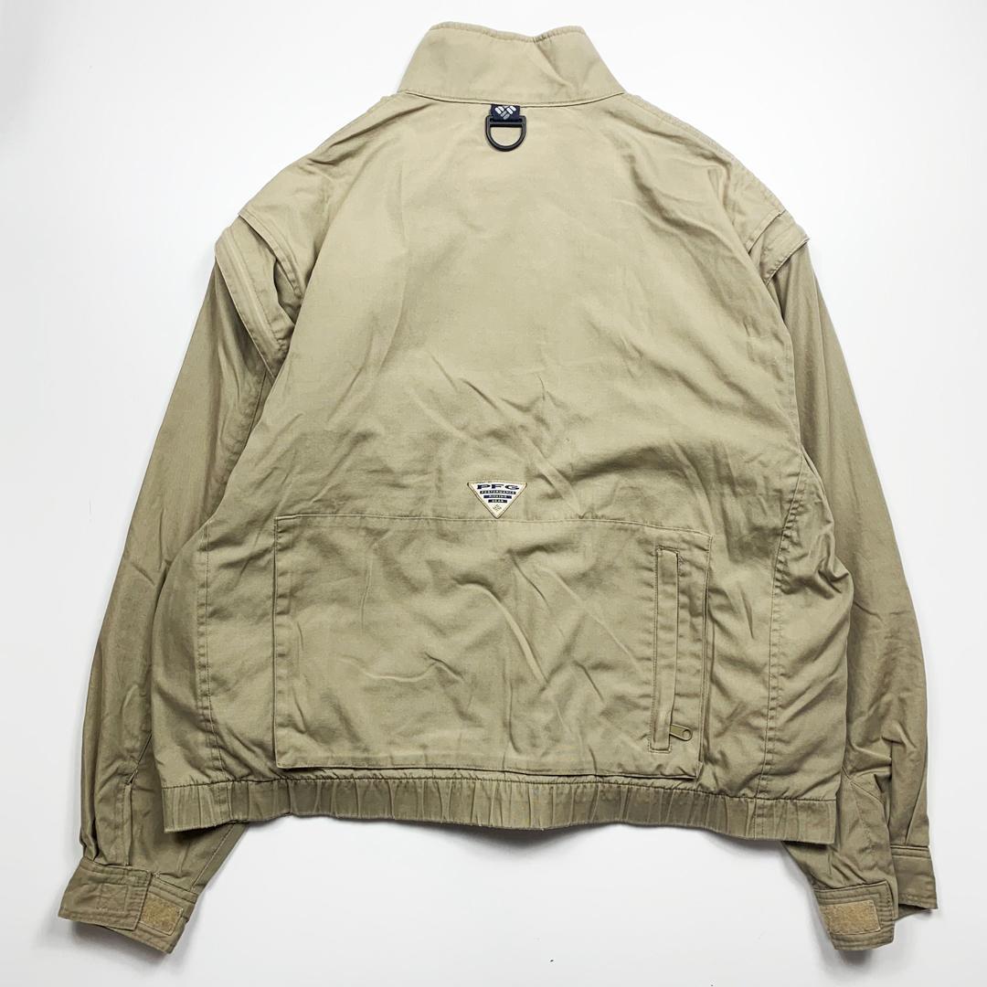 【傑作レア】90sコロンビアPFGフィッシングジャケットベストL◆古着ビンテージ