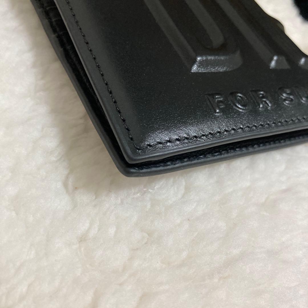 非売品✨箱付き DIESEL 3Dロゴ 二つ折り財布 レザー　ブラック　限定