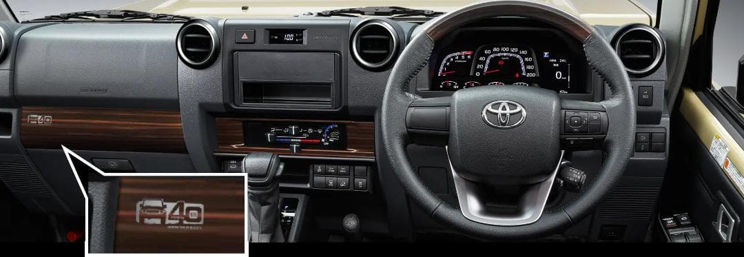 ランクル70インテリアパネル(ウッド)40周年記念海外販売店OPランドクルーザー