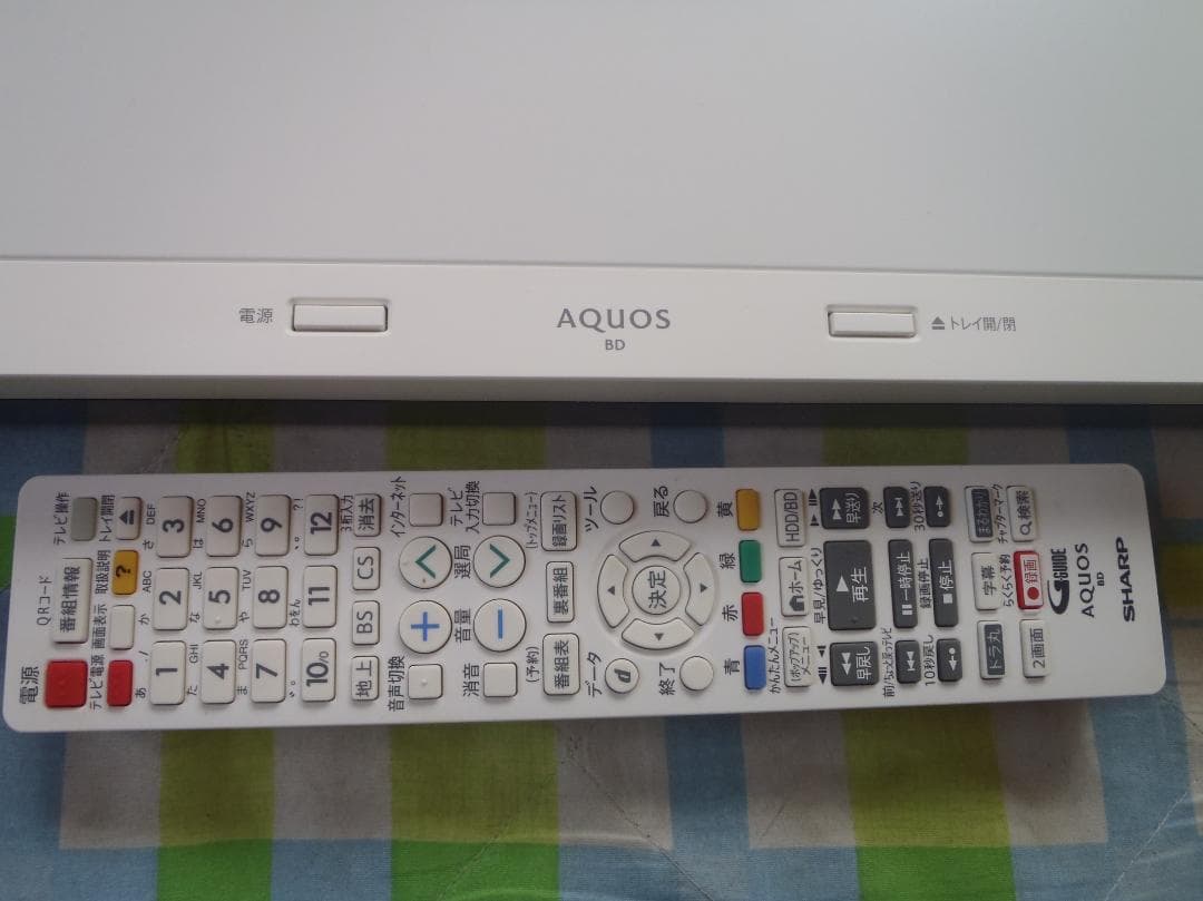 SHARP　AQUOS　ブルーレイレコーダー　2B-C10CW2　２０２１年製