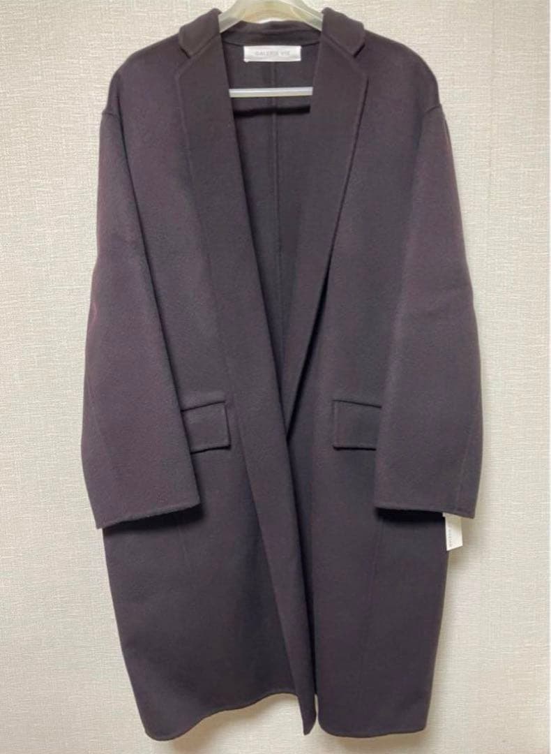 新品タグ付　ギャルリーヴィー　ダブルフェイス　チェスターコート　ダークブラウン