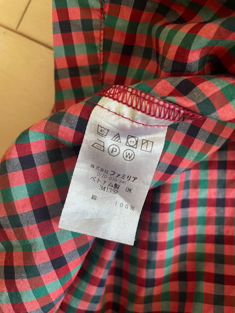 ミモザ！Familiar☆チェックワンピース☆120/130☆