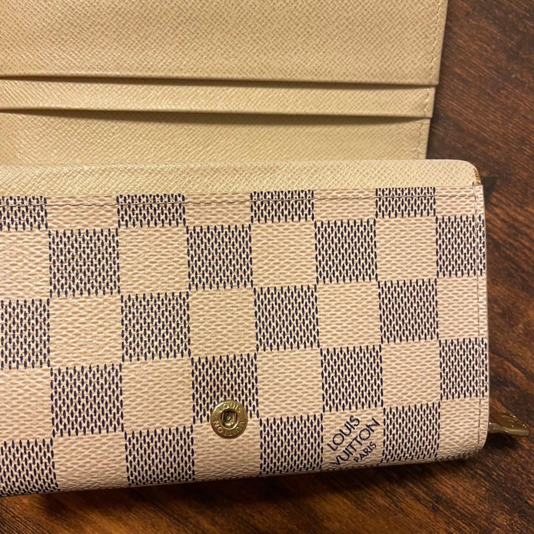 ルイヴィトン ダミエ 財布 ホワイト×グレー