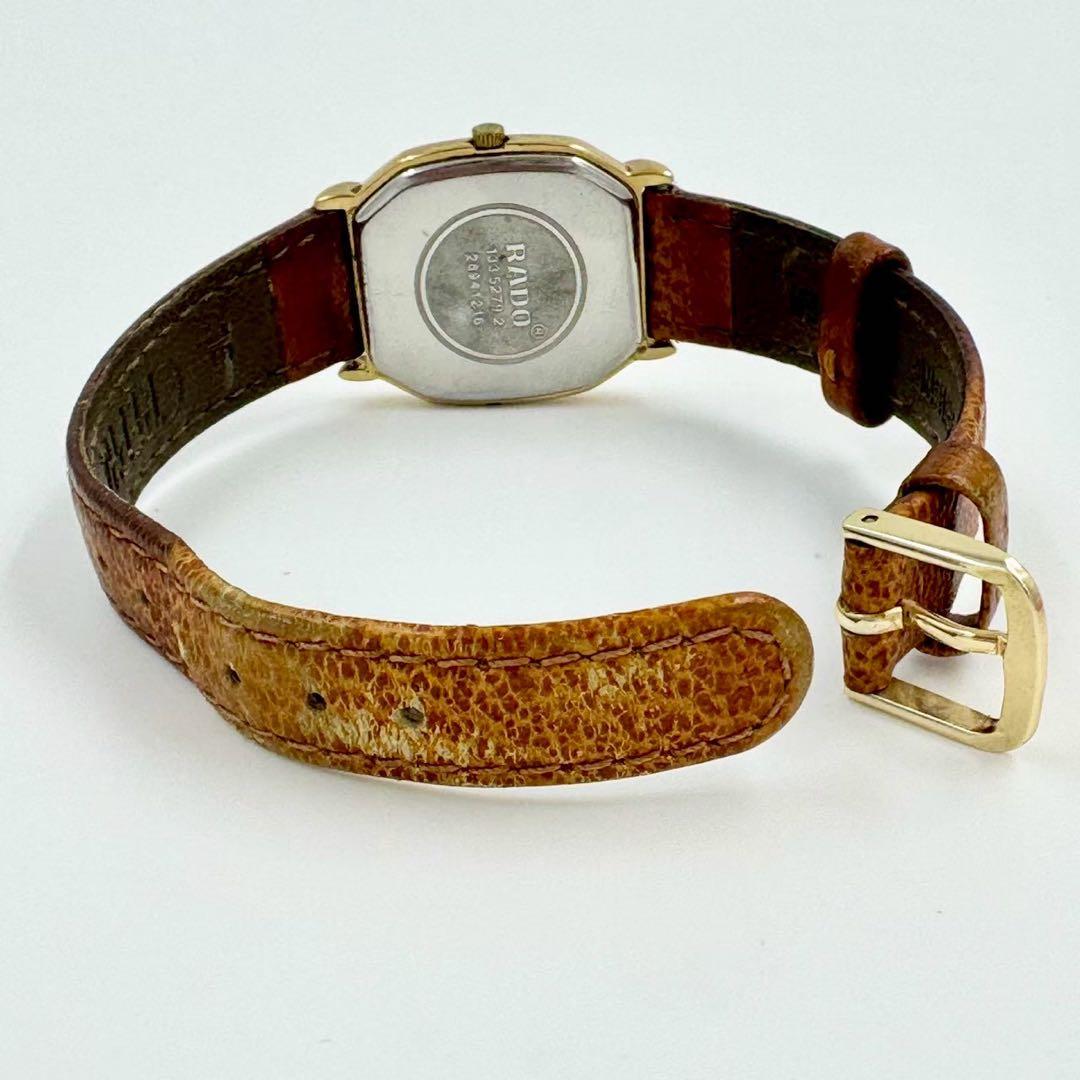 【新品電池】RADO オクタゴン ゴールド ブラック文字盤 ビンテージ 腕時計