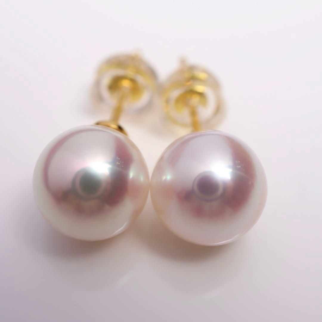 8mmUP高グレード あこや真珠 ピアス アコヤパール ピアス ピンク系 01