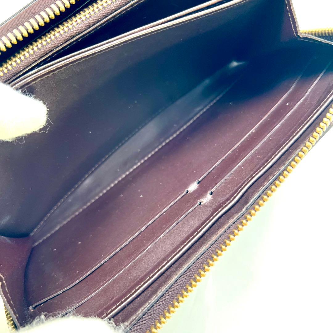 ルイヴィトン モノグラム ヴェルニ ジッピーウォレット アマラント 長財布