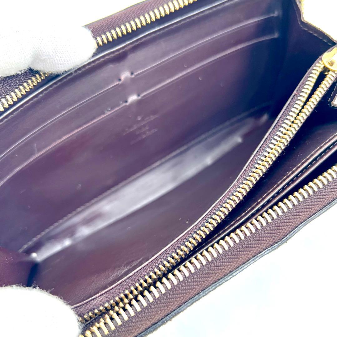 ルイヴィトン モノグラム ヴェルニ ジッピーウォレット アマラント 長財布