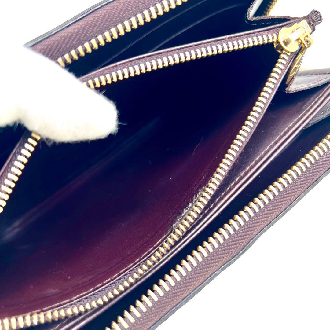 ルイヴィトン モノグラム ヴェルニ ジッピーウォレット アマラント 長財布