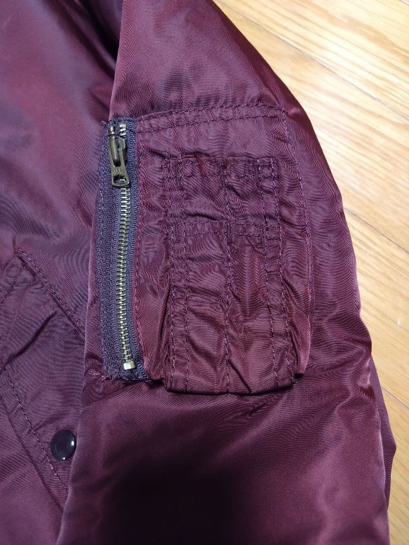 希少カラー★ 90s USA製 ALPHA MA-1 ボルドー L