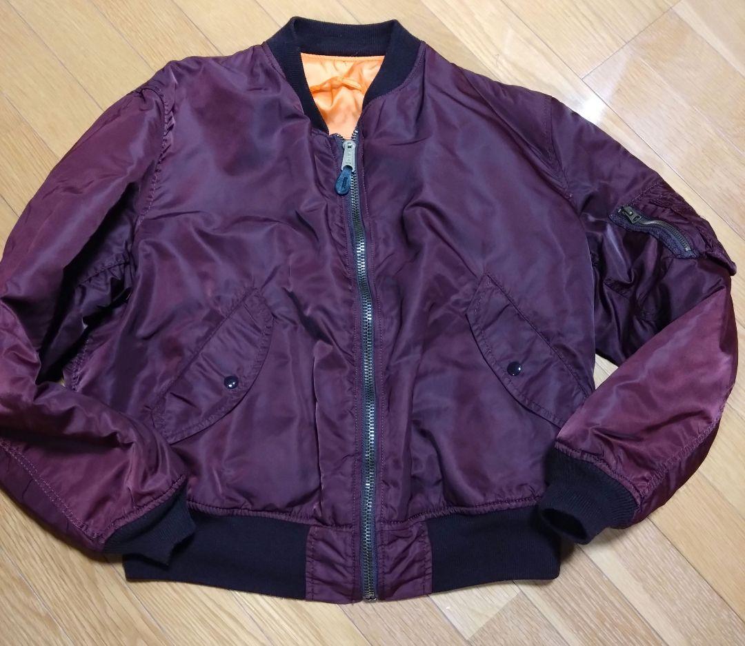 希少カラー★ 90s USA製 ALPHA MA-1 ボルドー L