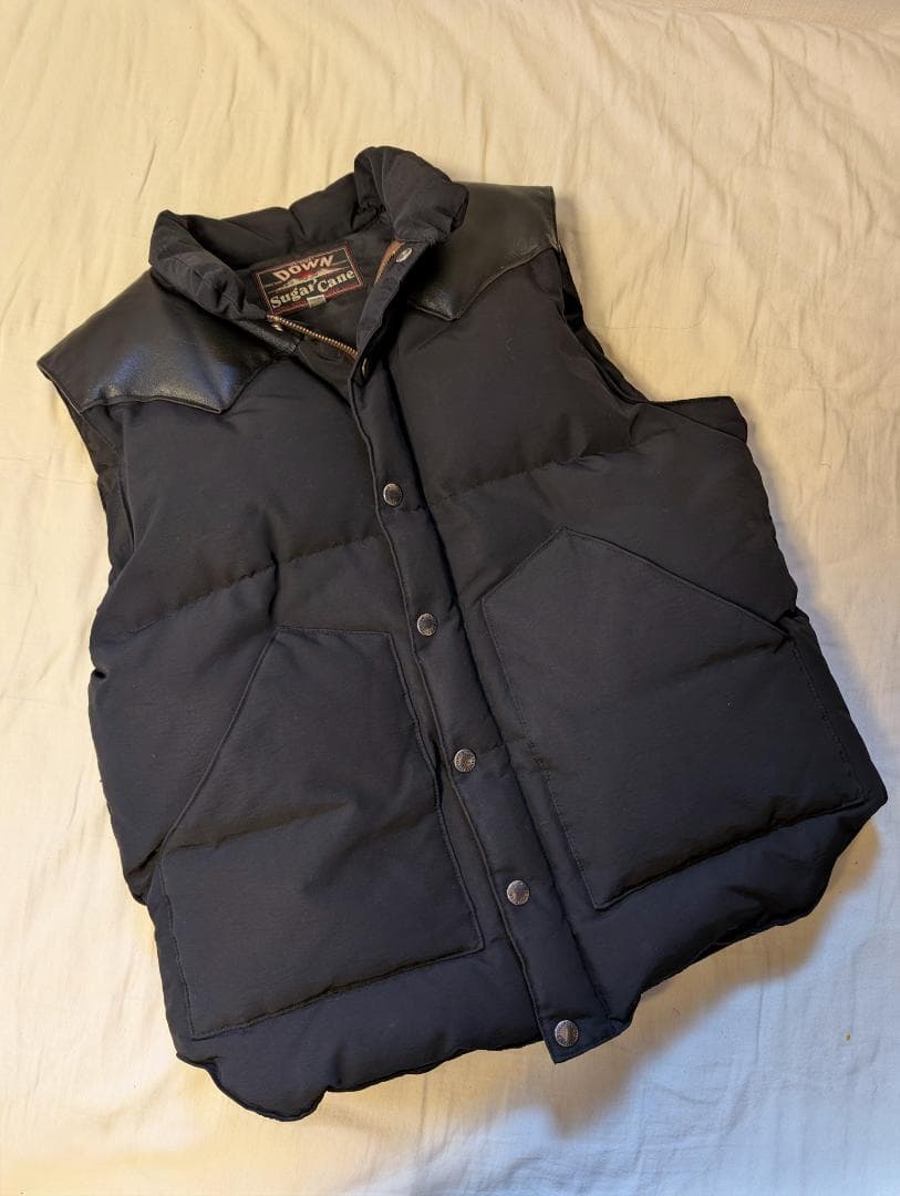SUGAR CANE（シュガーケーン）のレザーヨークダウンベスト