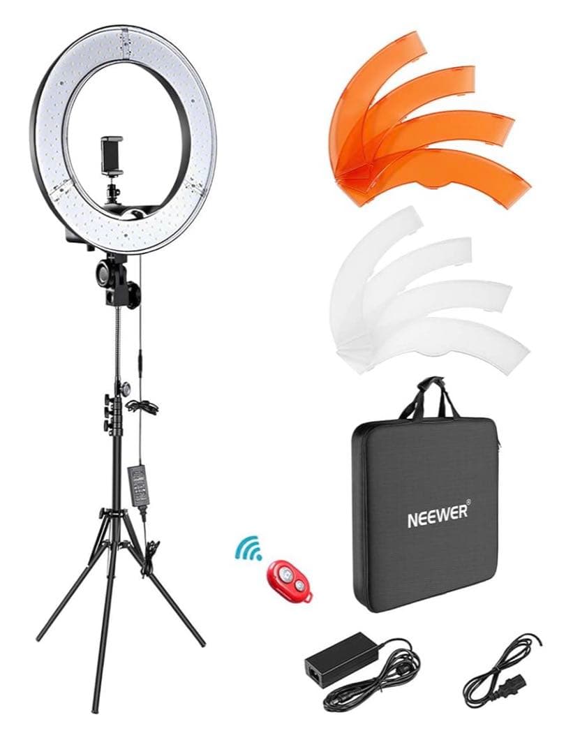 美品 NEEWER 18インチLEDリングライト ケース付き