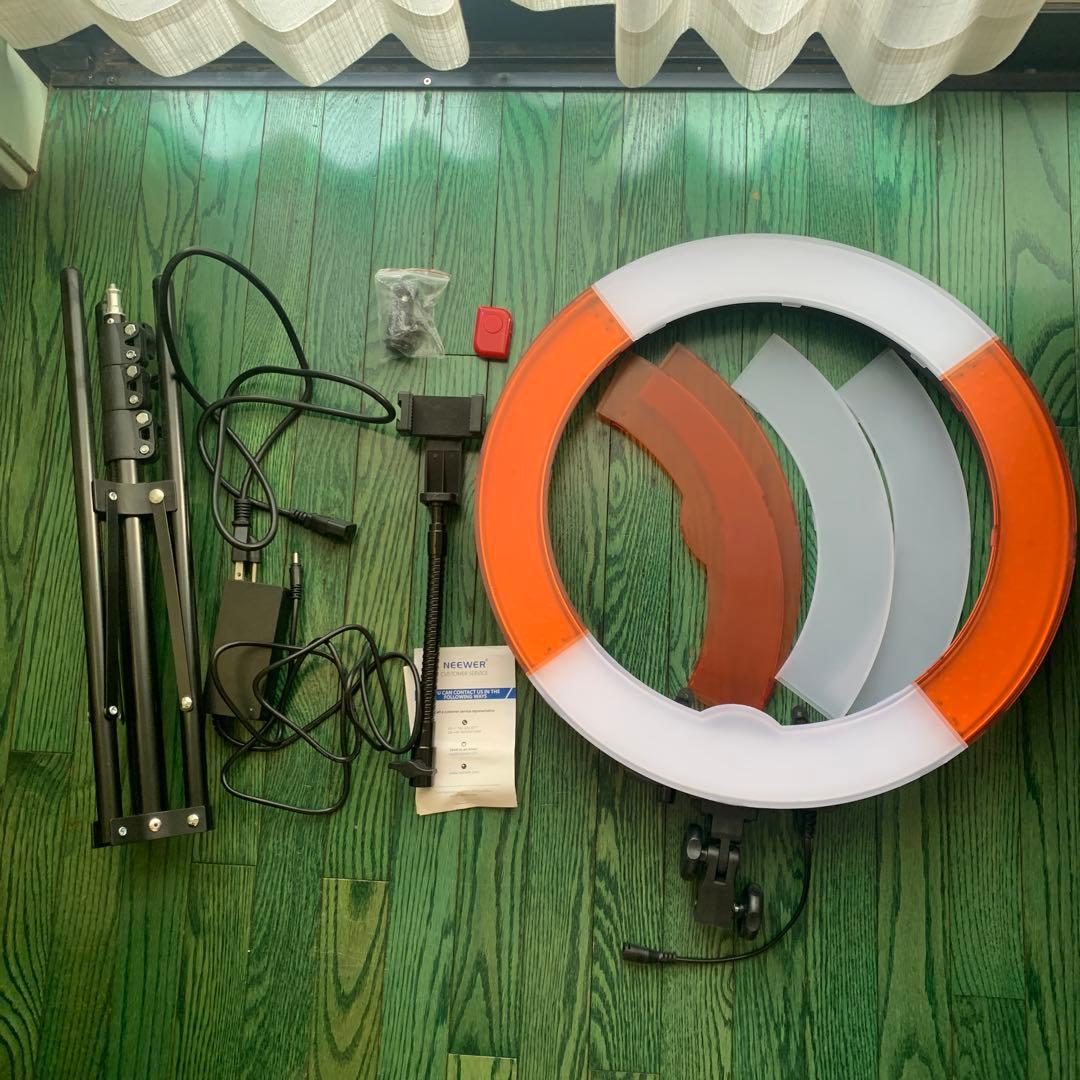 美品 NEEWER 18インチLEDリングライト ケース付き