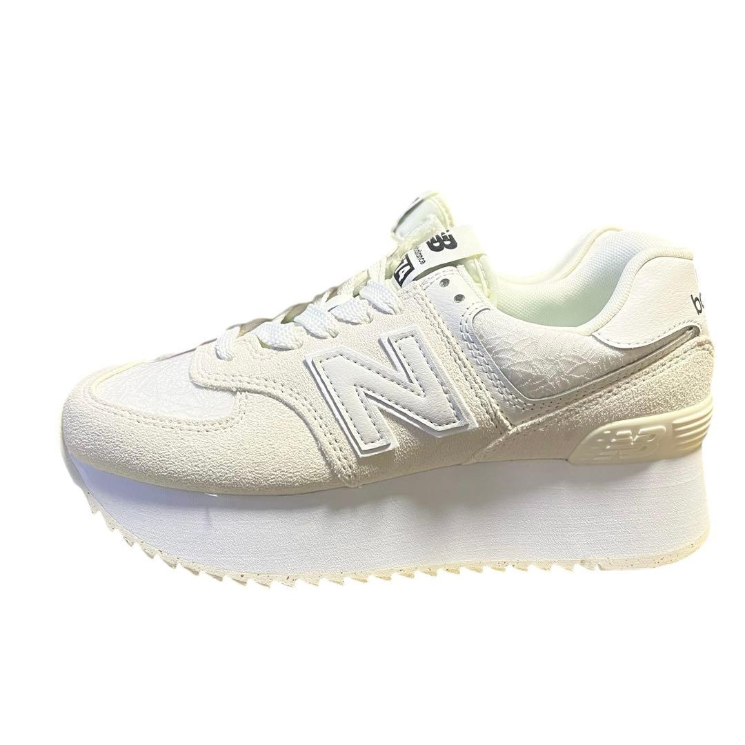 ニューバランス　574 厚底　WL574ZBJ ホワイト　24.5 新品