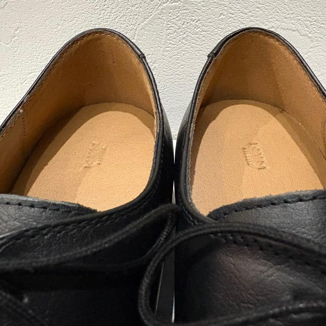 試着程度✨ WYM 本革 プレーントゥ ダービー XL 黒 ストレートチップ