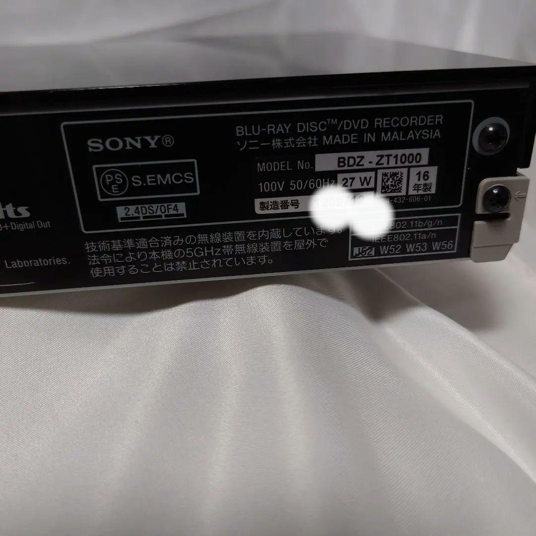 SONY ブルーレイレコーダーSONY BDZ-ZT1000