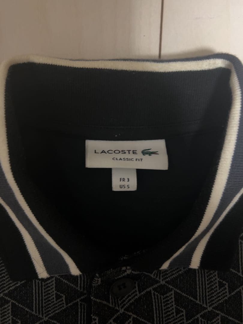 2025ss LACOSTE モノグラム ポロシャツ S