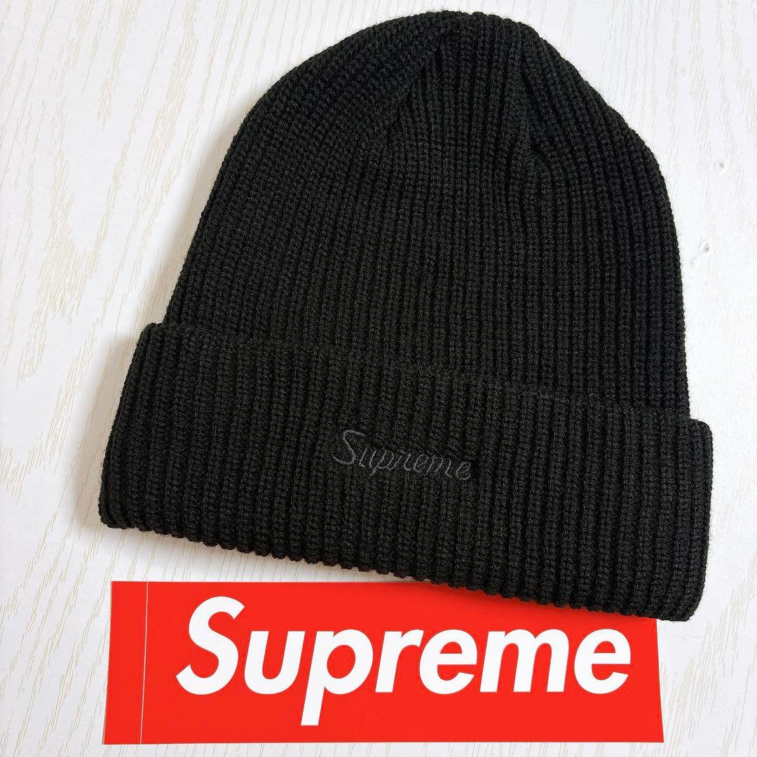 Supreme Loose Gauge Beanie カナダ製　ブラック　黒