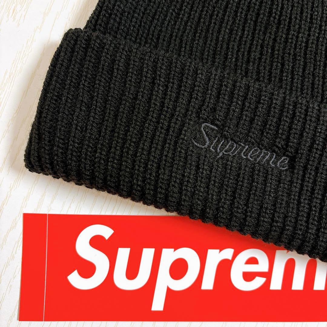 Supreme Loose Gauge Beanie カナダ製　ブラック　黒