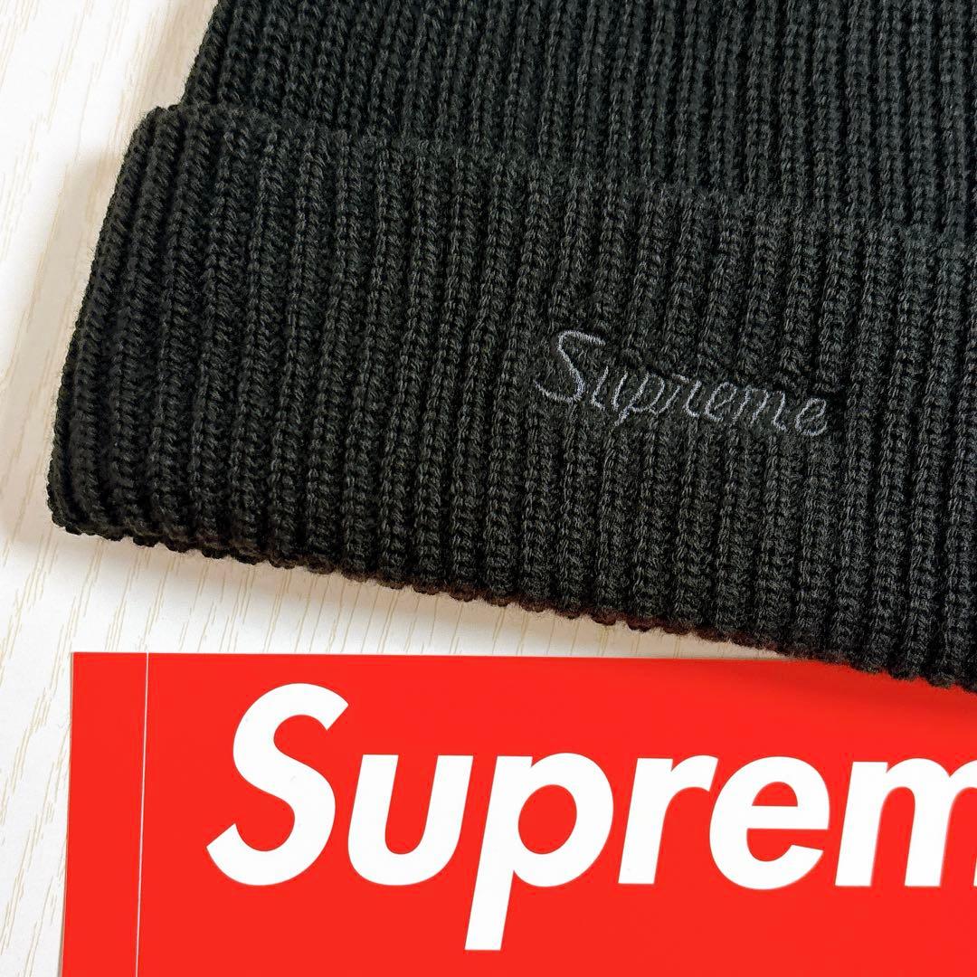 Supreme Loose Gauge Beanie カナダ製　ブラック　黒