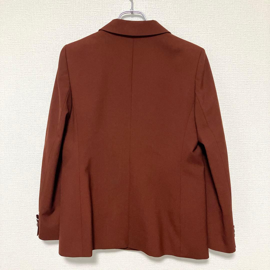 25AW【新品】アナイ　マットクロスピークドラペル ジャケット　ブラウン　36