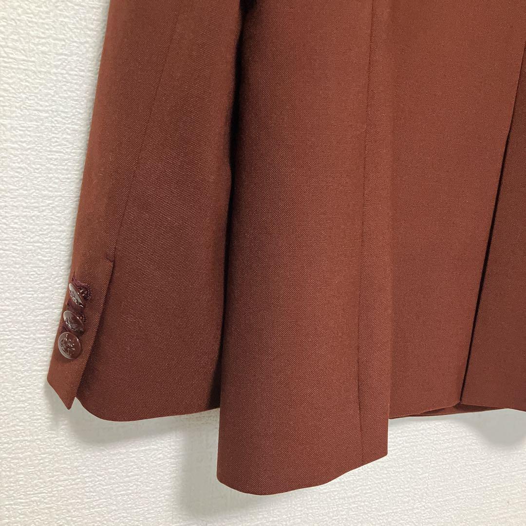 25AW【新品】アナイ　マットクロスピークドラペル ジャケット　ブラウン　36