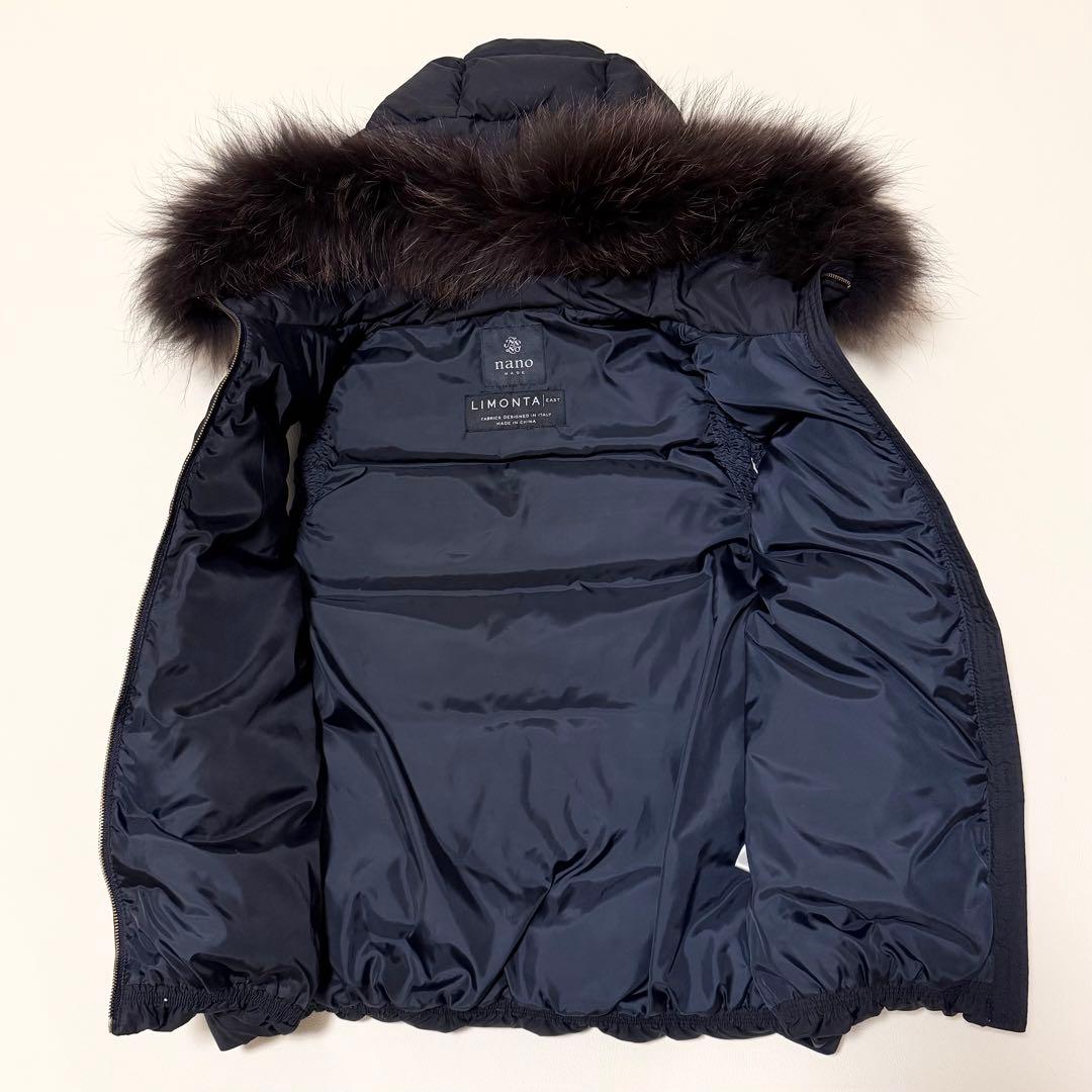 極美品 ナノユニバース　リモンタ　LIMONTA ダウンベスト M ネイビー