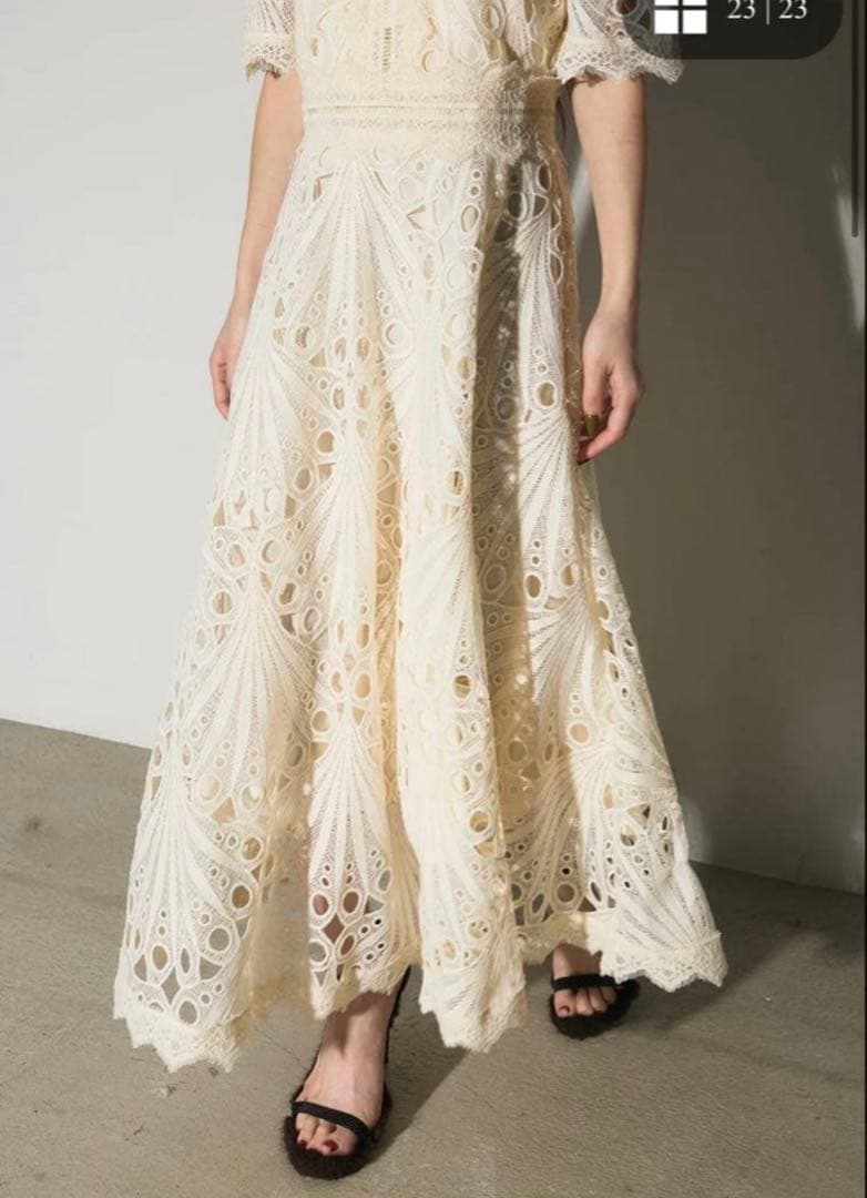 （ほぼ未使用）ANDREA&Co エンブロイダリードレス