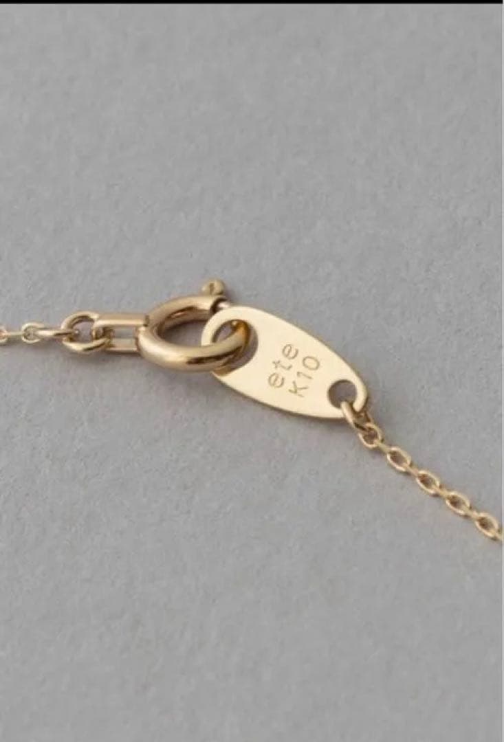 ete K10MPG ブリリアント ダイヤモンド ネックレス