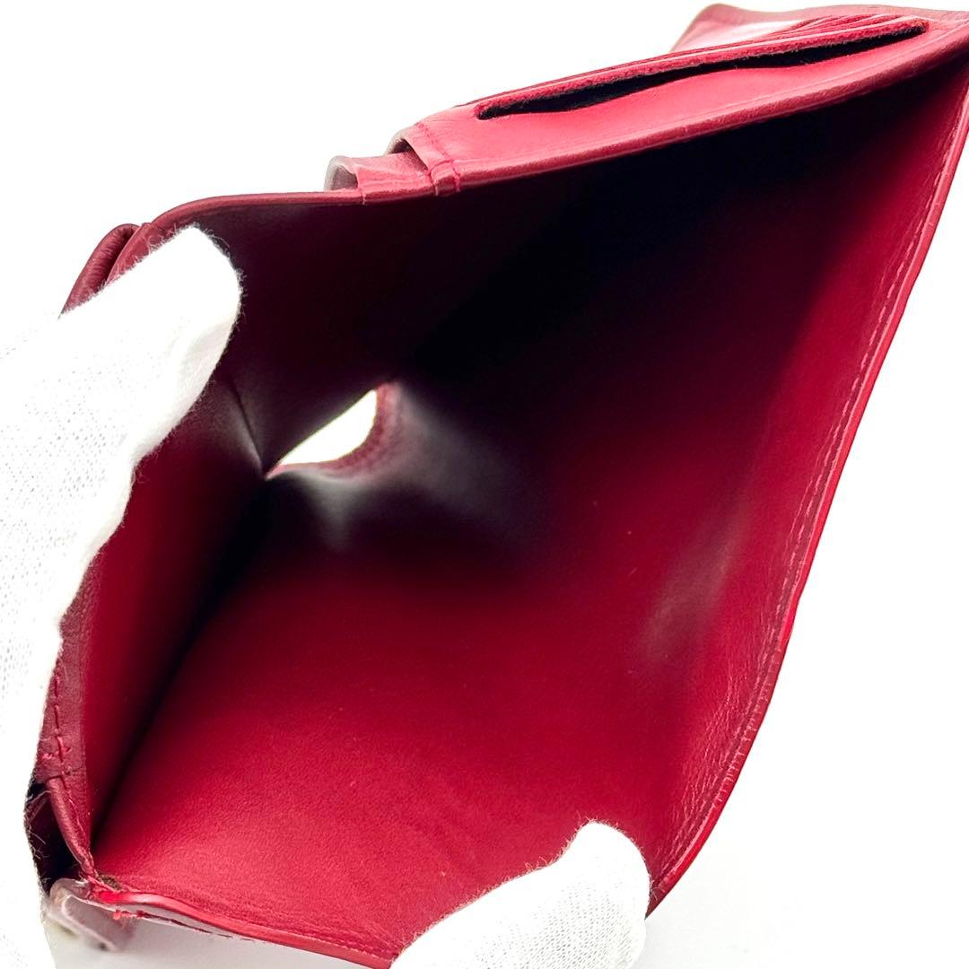 ルイヴィトン モノグラム ヴェルニ ポルトフォイユ ヴィエノワ がま口 赤系