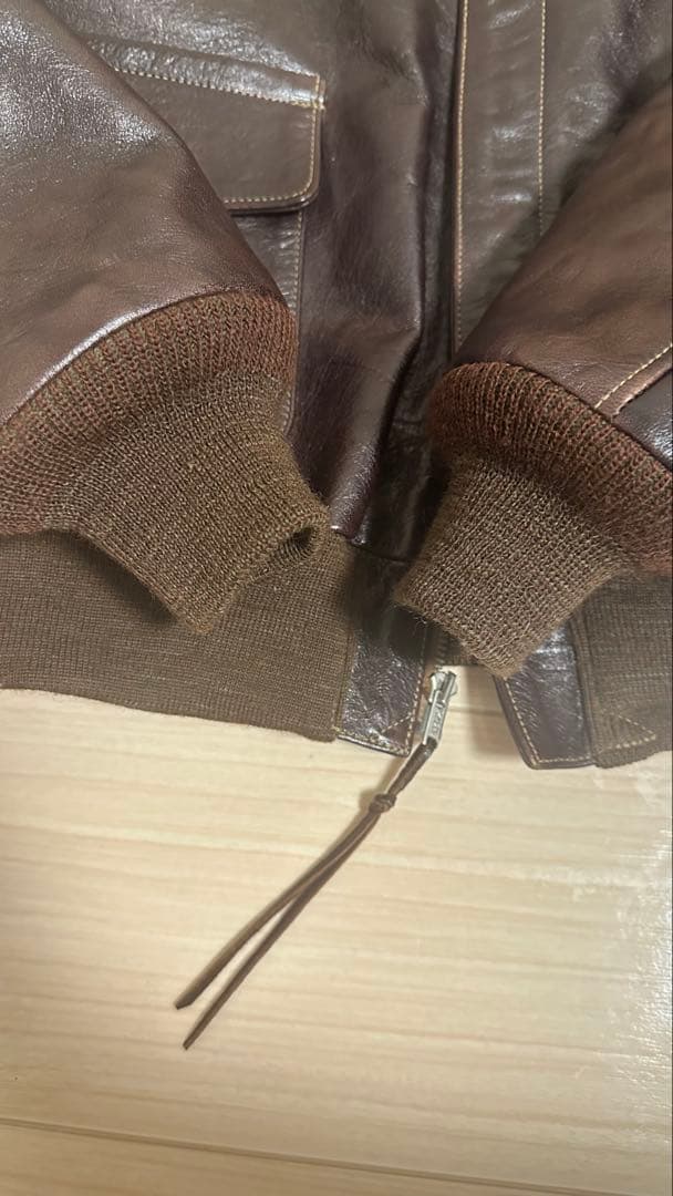 レインボーカントリー　A-2 レザー ジャケット 40 ダークシール