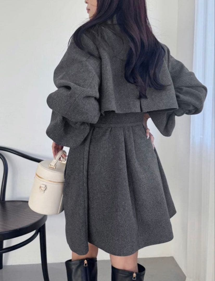 2way/スタンドカラーミドルコート NICE CLAUP