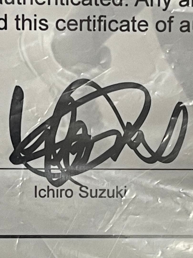 イチロー　2014年ゲーム実使用サイン入りスパイク　サイン入り証明書付き