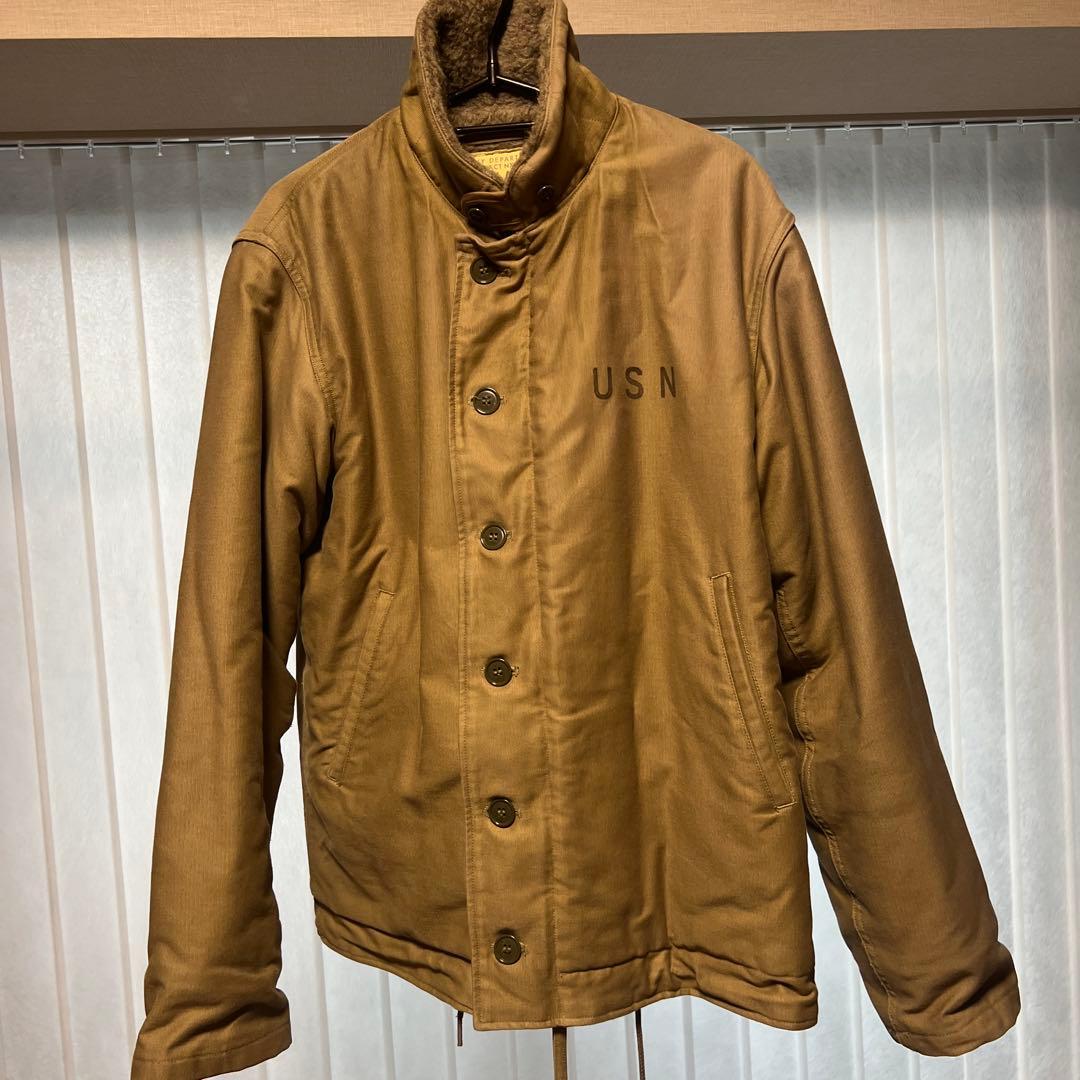 n-1, ミリタリージャケット（米国海軍デッキコート） カーキ