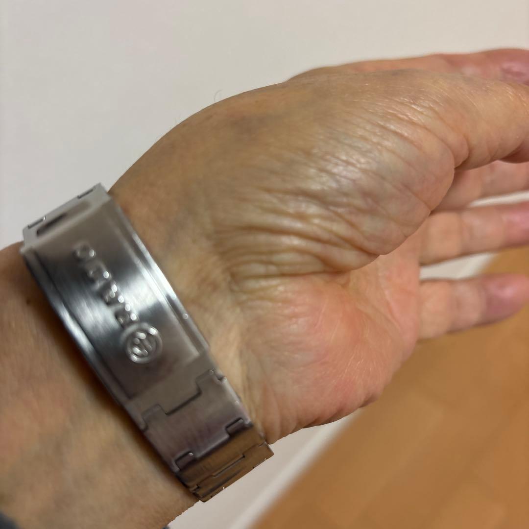 値下美品稼働R A DＯ希少マリックNＦ自動巻赤字デイトカットガラスメンズ腕時計