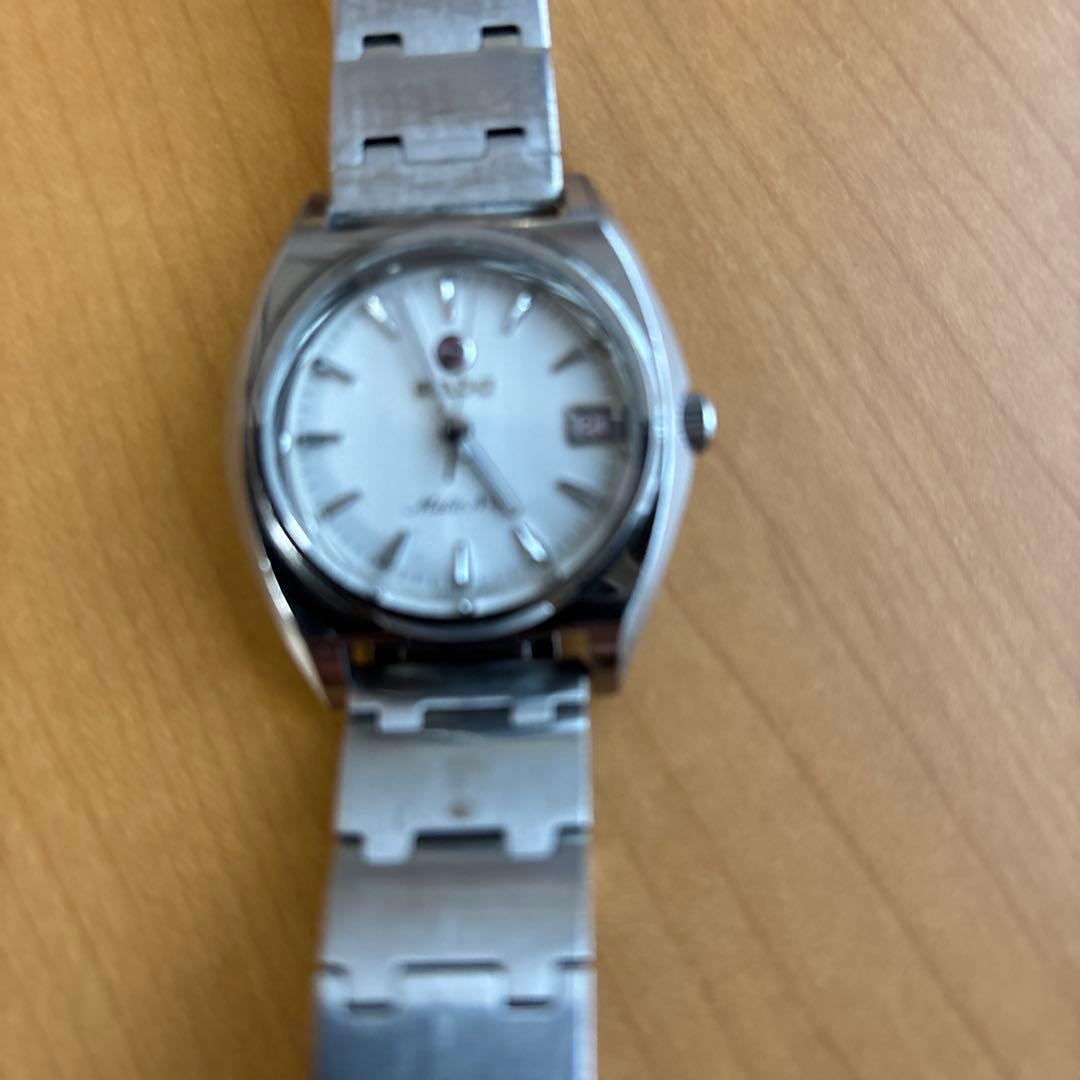 値下美品稼働R A DＯ希少マリックNＦ自動巻赤字デイトカットガラスメンズ腕時計