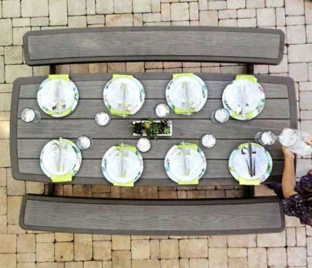 訳アリ特価LIFETIMEフレームピクニックテーブル折りたたみ 6人 ～ 8人