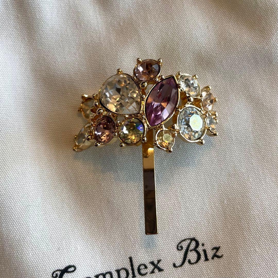 【美品】コンプレックスビズ　クリスタルブライトポニーフック　クリップ