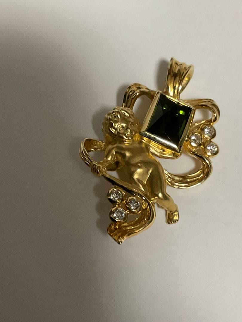 k18 ペンダントトップ　トルマリン