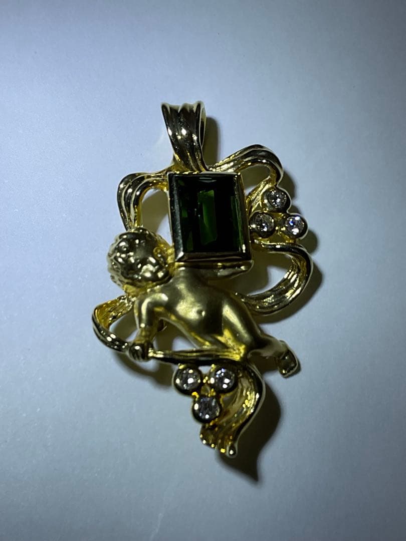 k18 ペンダントトップ　トルマリン