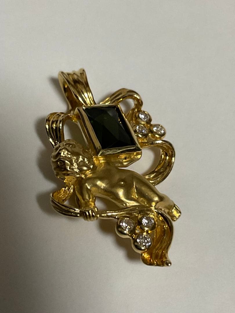 k18 ペンダントトップ　トルマリン