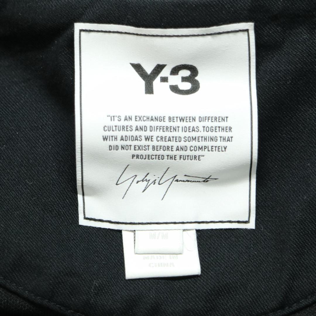 パンダ Y-3 ワイスリー トラックジャケット ストライプ ラバーロゴ 黒