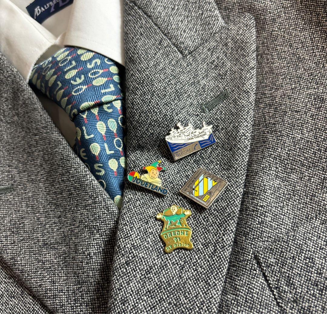 90s vintage レトロセットアップ スーツ ピンズ No.109