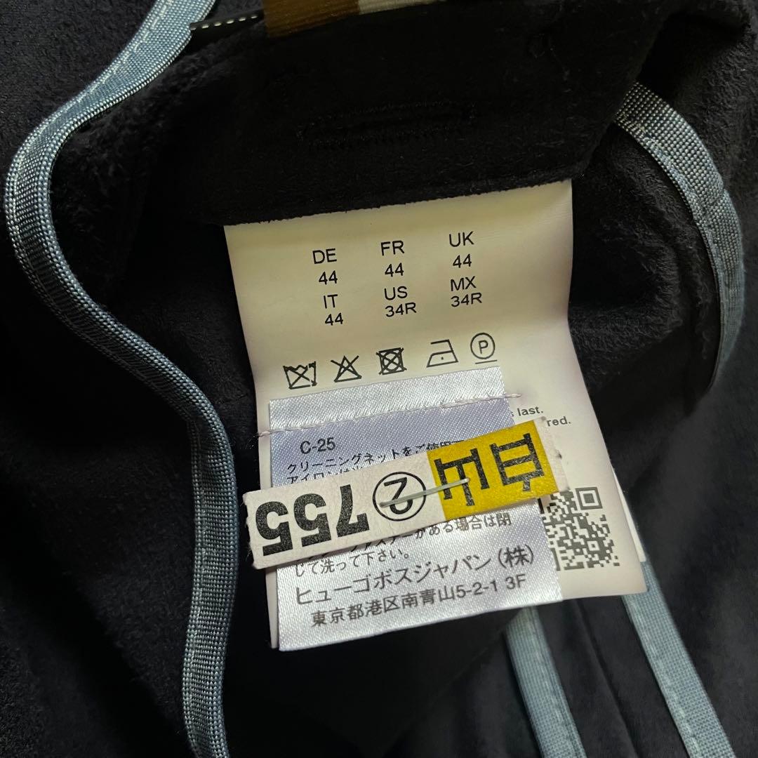 現行タグ ヒューゴボス PUスエード テーラードジャケット ブートニエール